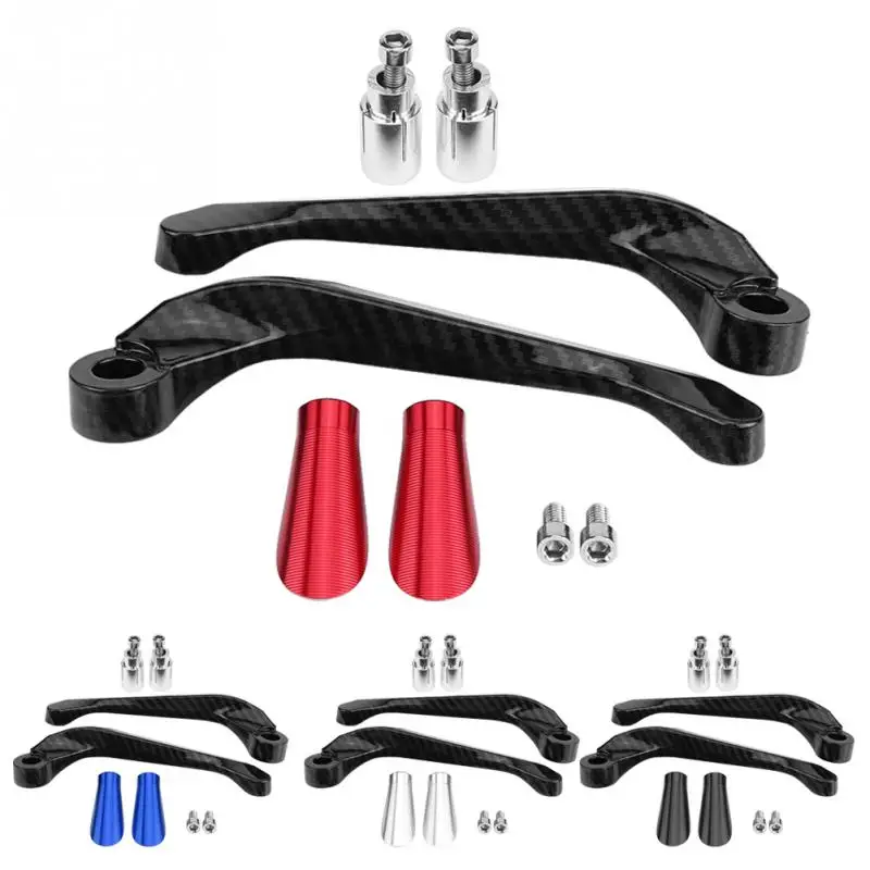 1 Pair Carbon Fiber Motorcycle Brake Clutch Levers Handlebar Protect Guard Fit for 22mm