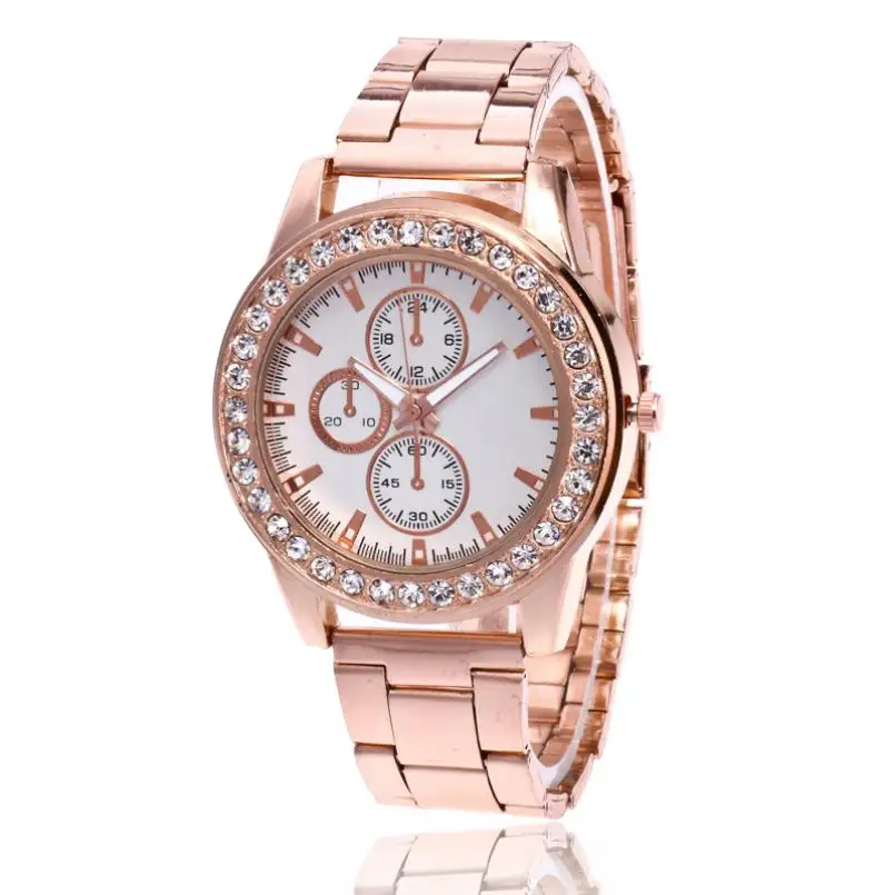 

Women Watches Fashion Stainless Steel Band Analog Quartz Round Wrist Watch Female Watches reloj mujer Lady horloges vrouwen A0
