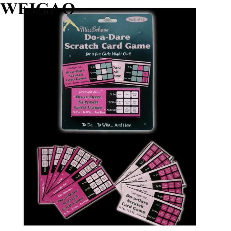 WEIGAO Bachelorette Party Hen Night Party Dare Cards Girl Night Sexy Funny Games scratch Card ...