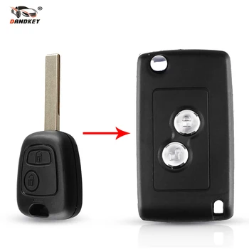 

Dandkey Modified Flip Remote Car Case Key Shell Fob Covers 2 Buttons For Peugeot 307 607 207 For Citroen C2 C3 Xsara Picasso
