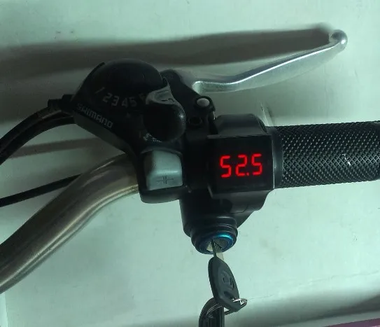 Clearance 12-100v twist throttle Accelerator with Led digital display indicator&lock for electric bike scooter mtb tricycle gas handle 3 Clearance 12-100v twist throttle Accelerator with Led digital display indicator&lock for electric bike scooter mtb tricycle gas handle 3