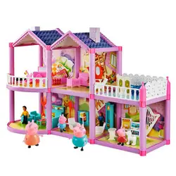 Игрушка кукольный дом моды кукла мебель девушки игрушка DIY Home игрушки для детей большой Размеры вилла ручной дом подарок для детей милый