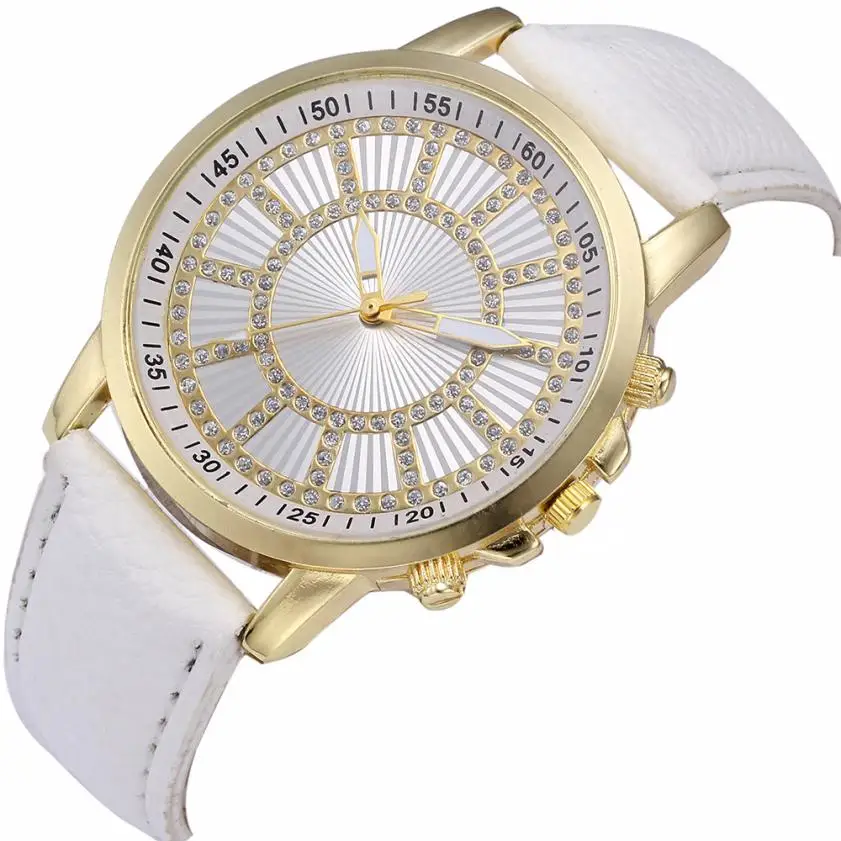 Retro Digital Dial Leather Band Quartz Analog Wrist Watches vintage