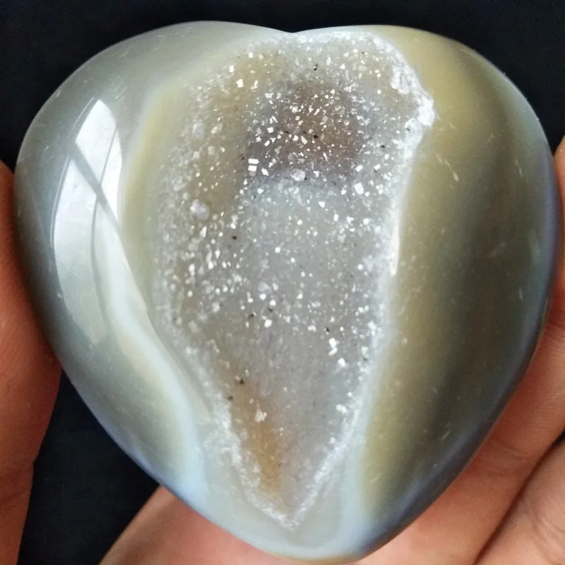 Натуральные камни и кристаллы cristal Сердце Агат Кристалл кластер домашний декор пальмовый камень очень красивый - Цвет: A2 03