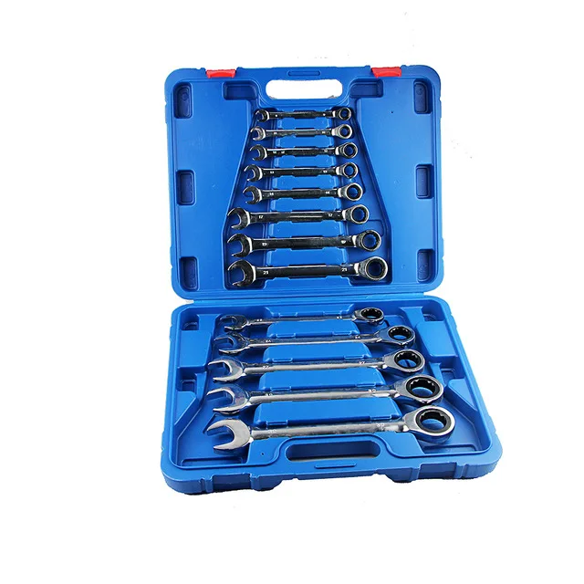 13PCS Combination Ratchet Wrench Set Hand Tools Wrench For Cars Auto