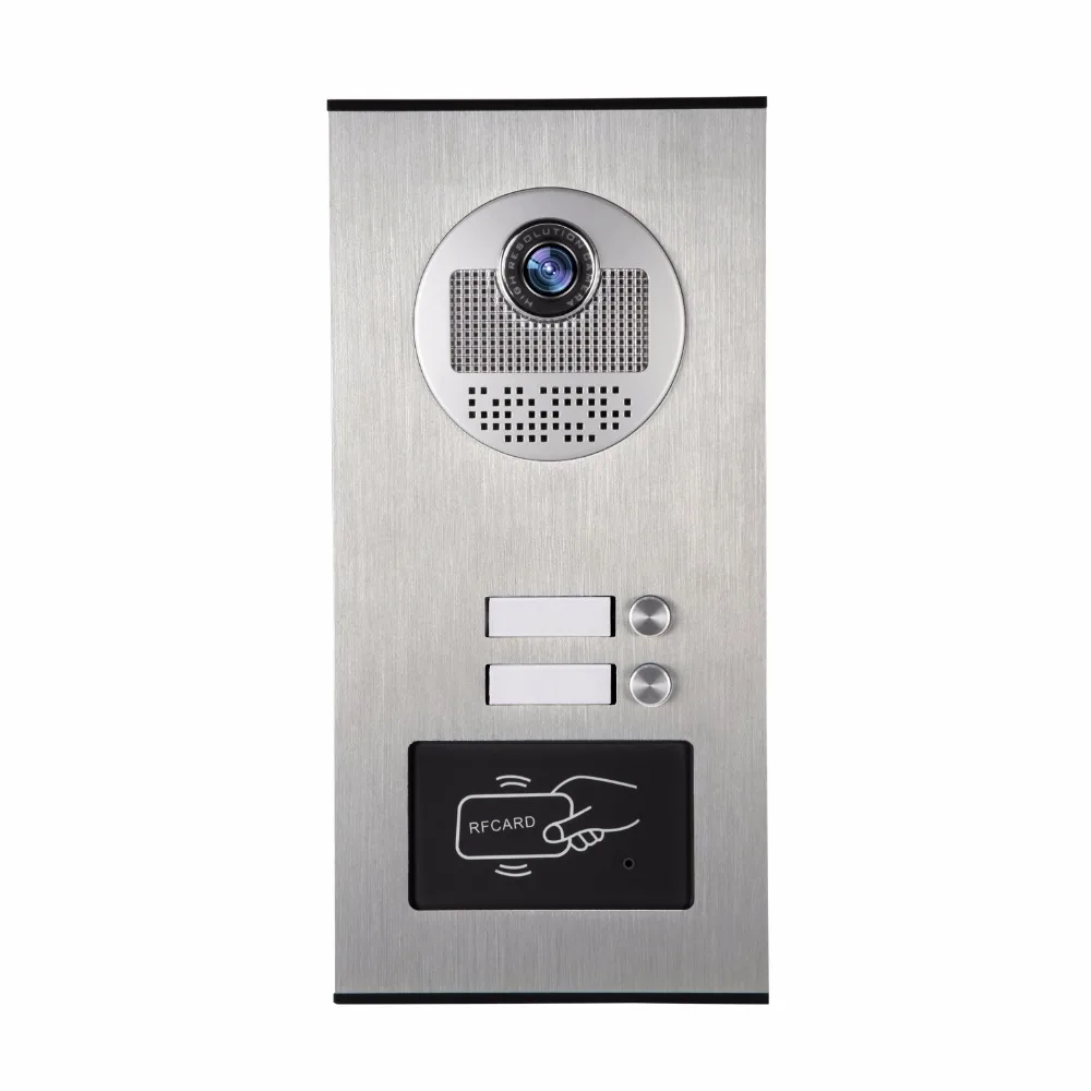 SmartYIBA домашние комплекты для квартиры с RFID брелоками, дверная камера 7 дюймов, проводной видеодомофон, система дверного телефона для 2 единиц