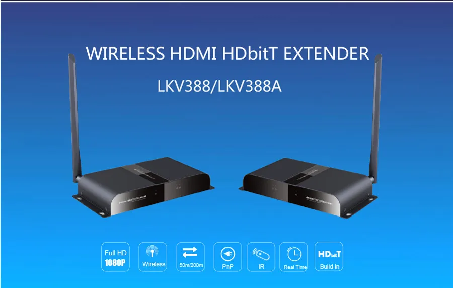 50 M/164Ft 1080P беспроводной Hdbitt HDMI удлинитель Ретранслятор HD беспроводной HDMI передатчик приемник расширение LKV388 HDMI удаленный сигнал