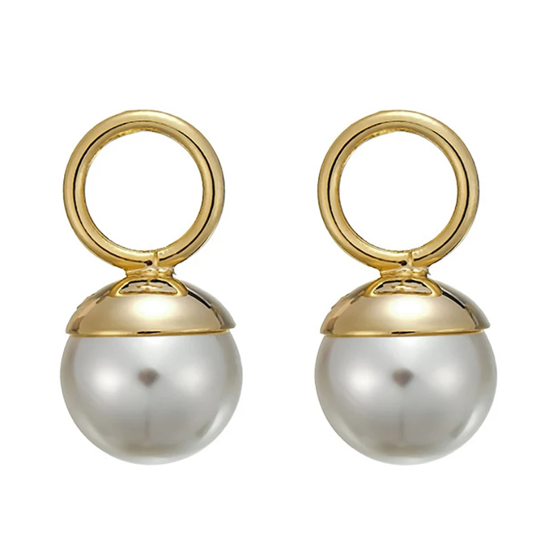 SRCOI круглые искусственные жемчужные серьги-гвоздики золотого цвета, геометрические круглые белые жемчужные свадебные серьги для женщин, вечерние ювелирные изделия в подарок