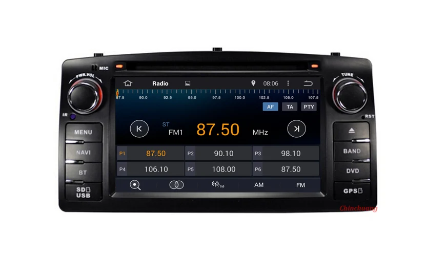 Excellent Android 9.0 Car DVD Player for Toyota Corolla E120 2003-2006 BYD F3 Radio Tape Recorder GPS WiFi, Support DAB+ DSP OBD TPMS 4G 21