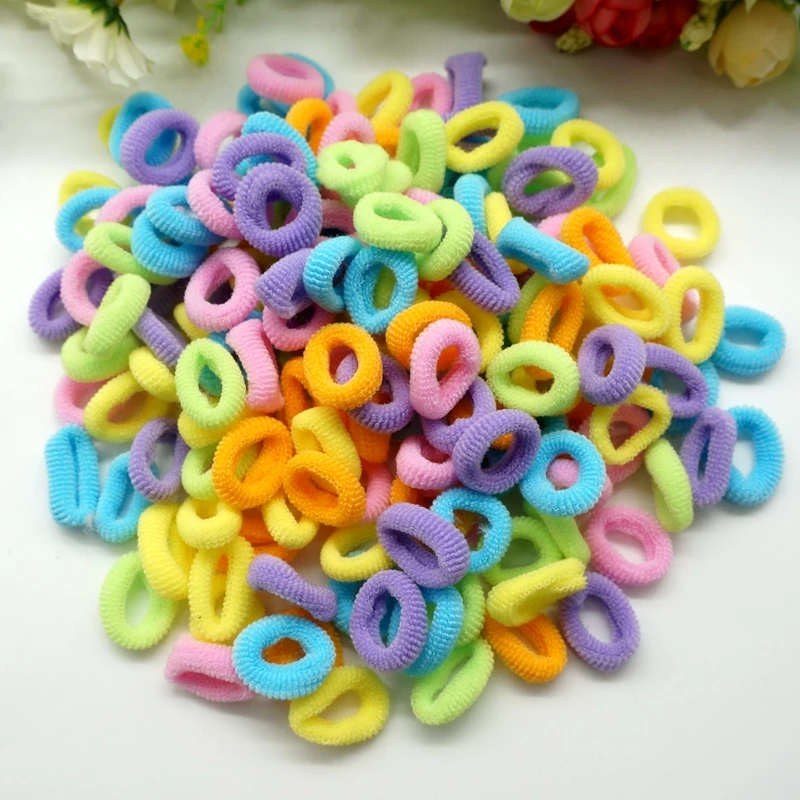 

80 Pcs Colorful White Black Blue Red Hairband Baby Girls Elastic Hair Ties Bands Rope Ponytail Holder Clothing Accessories