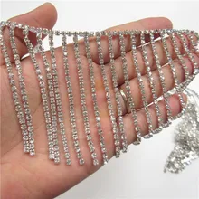 Cadena de cristal brillante, Diamante ostentoso, Diamante de encaje, cinturón, adorno de cinta, collar, apliques, Gema brillante, vestido de boda, 8cm de ancho