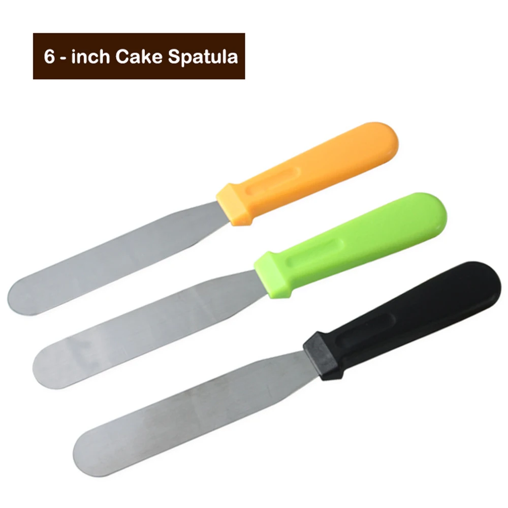 

6/8/10inch Stainless Steel Butter Cake Cream Knife Spatula Smoother Fondant Pastry Cake Decoration DIY Baking Tools Cake Spatula
