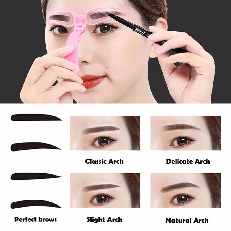 4-Pieces-Reusable-Eyebrow-Stencils-template-delineador-de-cejas-Eyebrow-shaper-Defining-Stencils-makeup-tools