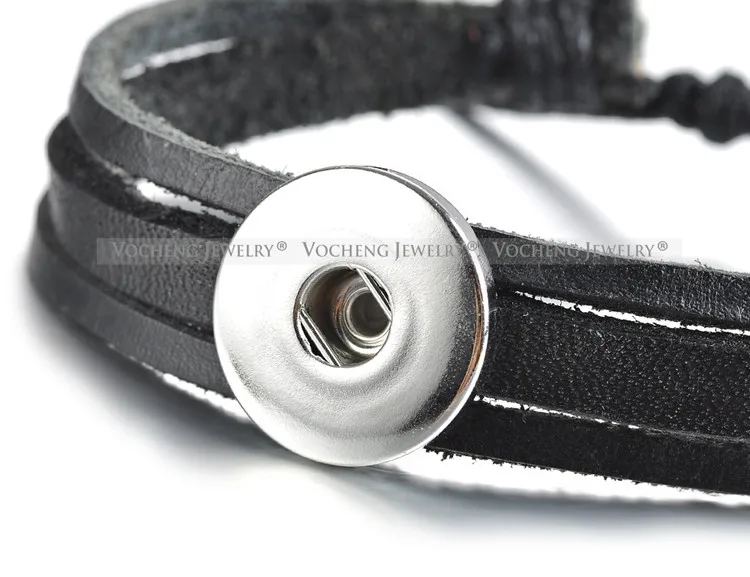 Vocheng Имбирная форма ювелирные изделия Лава камень эластичный браслет из нержавеющей стали аксессуары браслет для 18 мм Кнопка NN-653