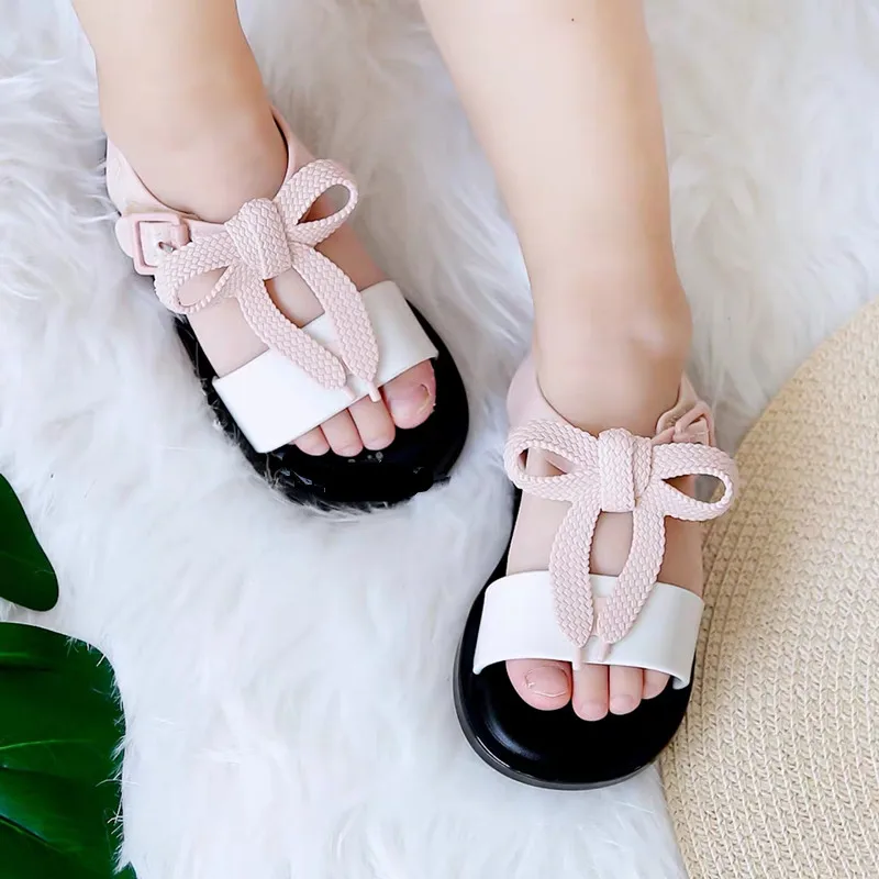 Mini Melissa Ultragirl Единорог новые оригинальные прозрачные сандалии для девочек детские сандалии детская пляжная обувь для малышей 14-18 см - Цвет: Темно-бордовый