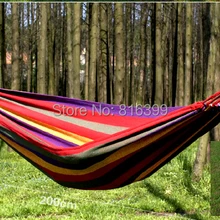 80*200 см огромный двойной хлопок Ткань гамак воздуха стул висит Размахивая Кемпинг Открытый красный