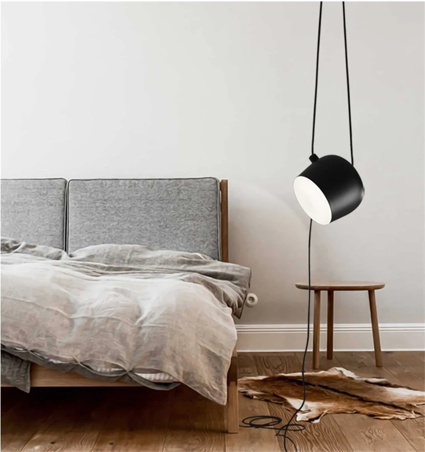 Sala de Jantar Vintage Retro Preto Tambor Lustre Pingente Lâmpadas Luminárias Decoração Industrial Chambre Lâmpada Pendurada Avize 17 High Quality Luzes e Iluminação