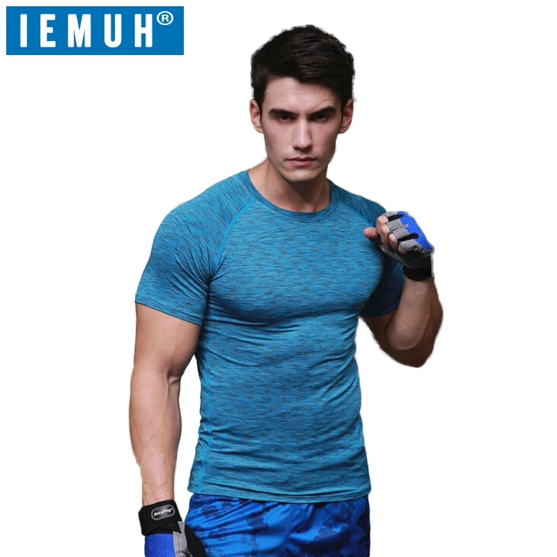 IEMUH 2017 New Men Compression Tights Shirt Jerseys Fitness Excercise