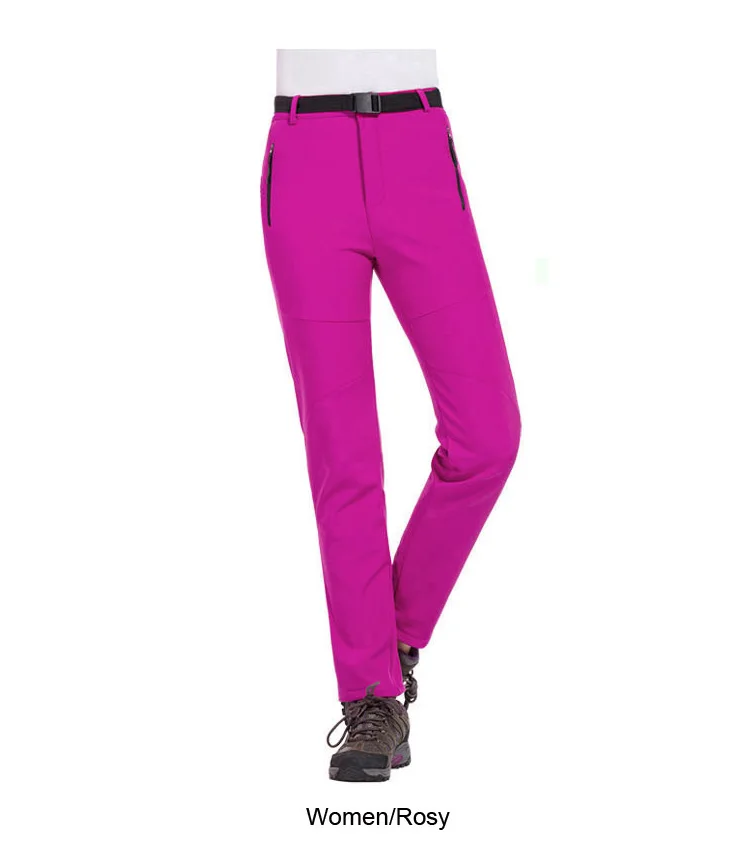 TRVLWEGO Women Hiking Pants Camping Skiing Trousers Outdoor Trekking Travel Soft Shell Windproof Keep Warm Waterproof Clothing