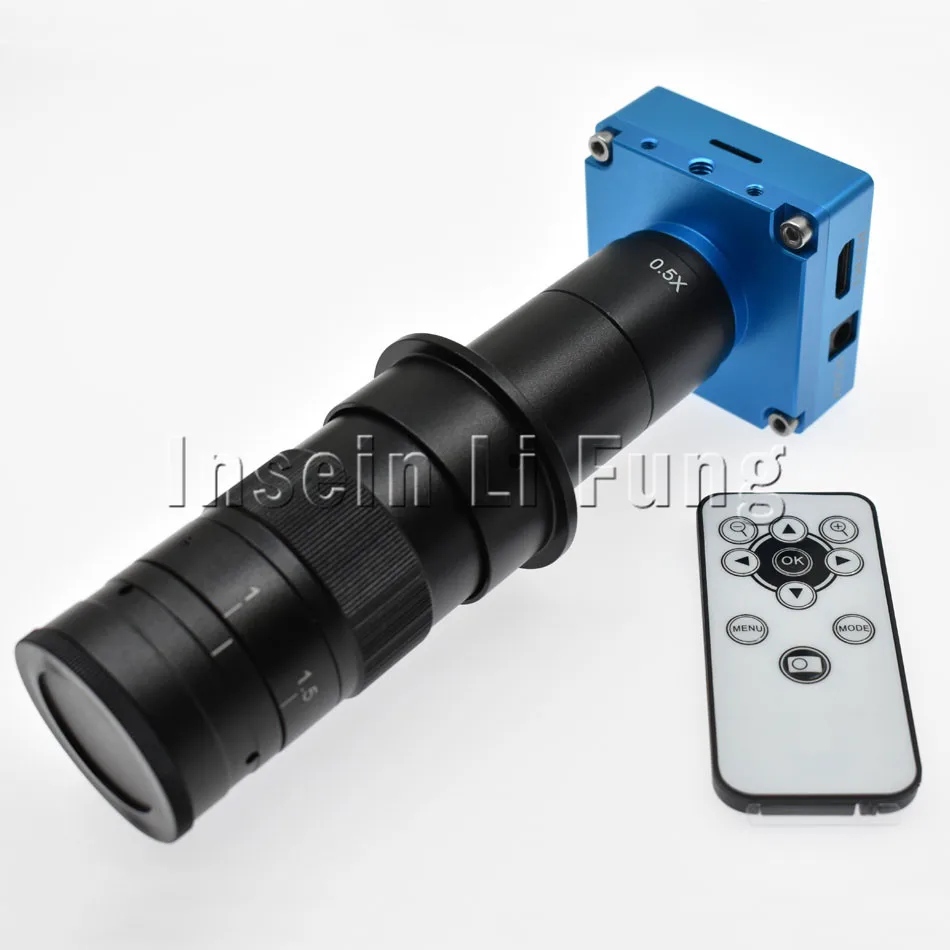 

HD 30MP 1080P 60FPS Industrial Digital Microscope HDMI USB Camera Support Memory Card Video Recording+10X-180X Zoom C-mount Lens