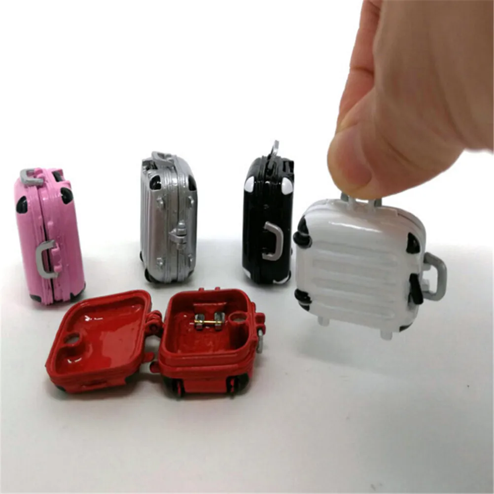 

1PCS Cute Travel Suitcase Luggage Fashion Toys Mini Luggage Re-ment Size For Kids Girls Play House Toy Dollhouse Miniature