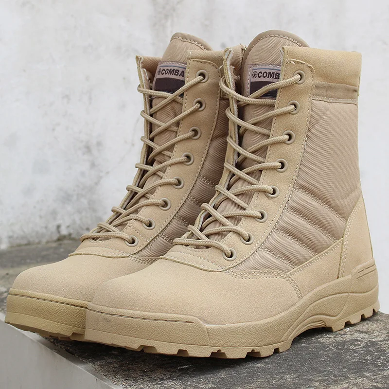 

Mhysa 2019 Winter new Military Combat boots for men Desert boots Robotic infantry tactical boots Ankle Lace-up Men Snow Boots