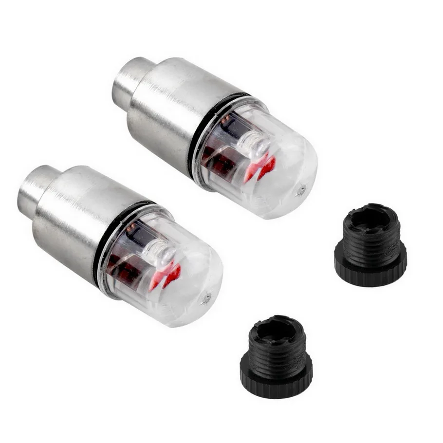 2PCS Flashing LED Valve Cap Light Wheel Tyre Lamp For Car Motorcycle