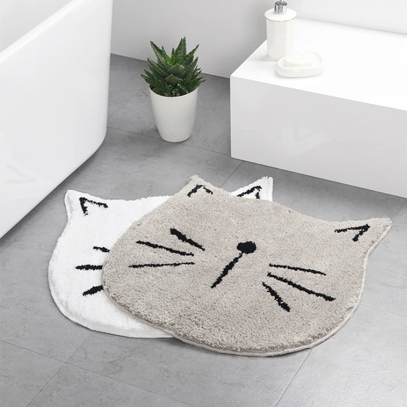 

water absorption cat carpet for bathroom round bath mats in the kitchen home decoration scallop snails anti slip rug DW019