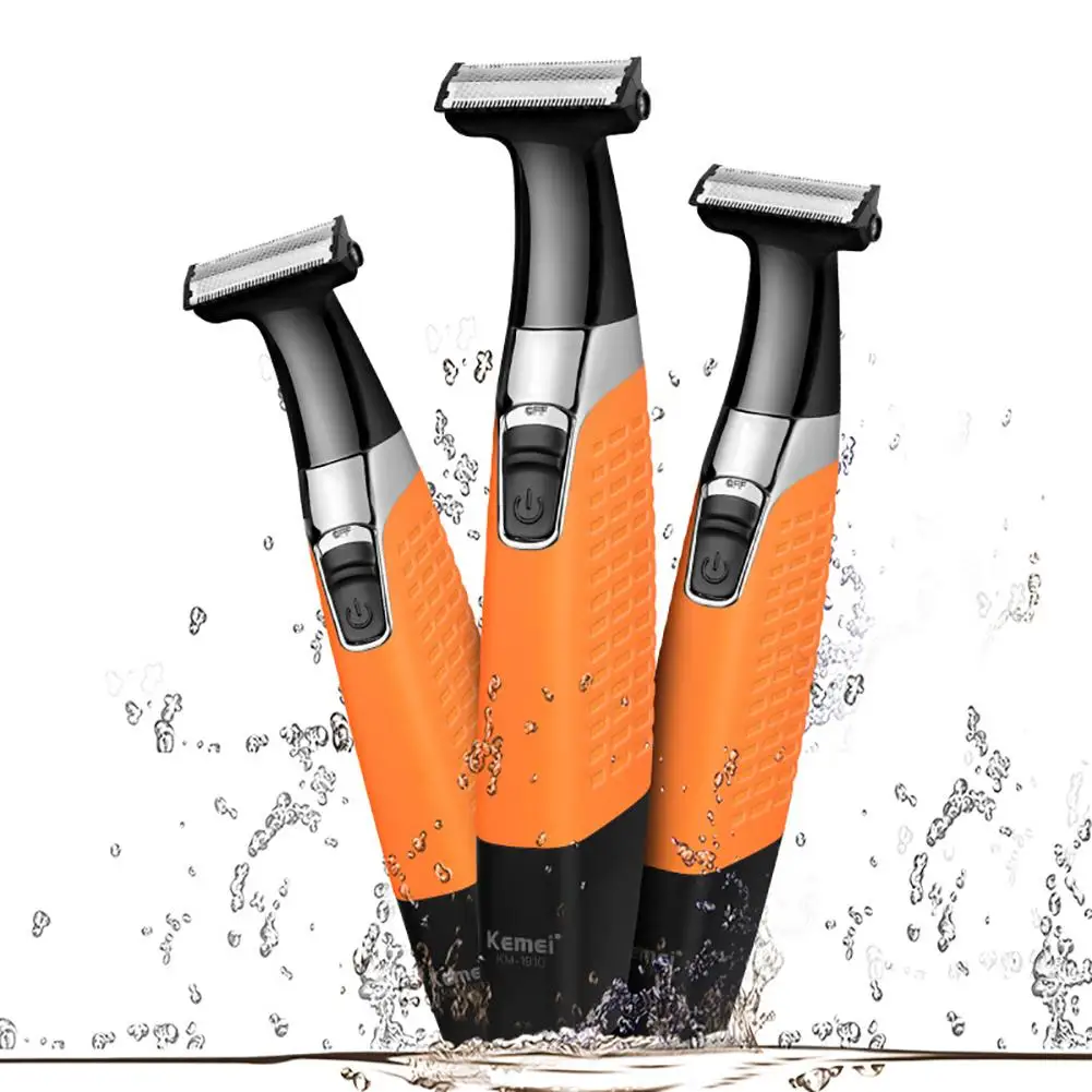 

Kemei KM-1910 Rechargeable Washable Men Shaver Trimmer with 4 Combs Hairdressing Tools