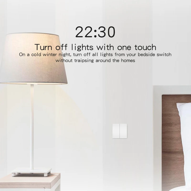 Xiaomi Aqara interruptor de luz inteligente Control ZiGBee wifi interruptor de pared inalámbrico a través de Smartphone remoto hogar inteligente trabajo con mijia App - 5