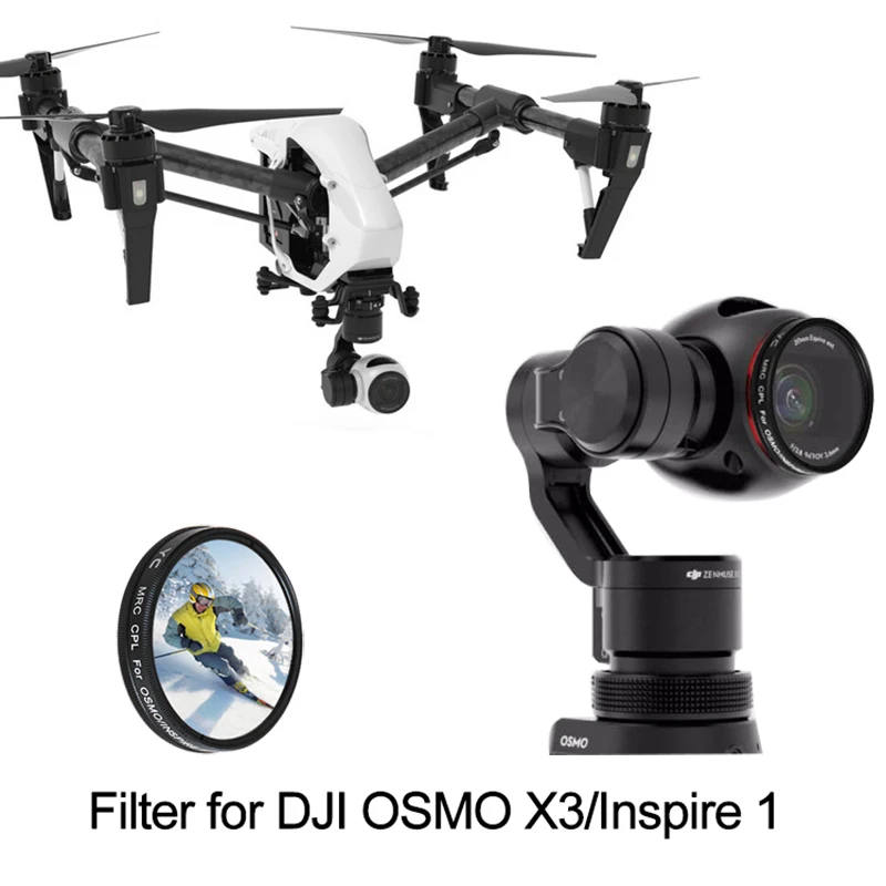 UV CPL ND2-400 ND8 ND16 фильтр объектива для DJI OSMO X3 ручной карданный стабилизатор Inspire 1X3 объектив камеры запасные части аксессуар