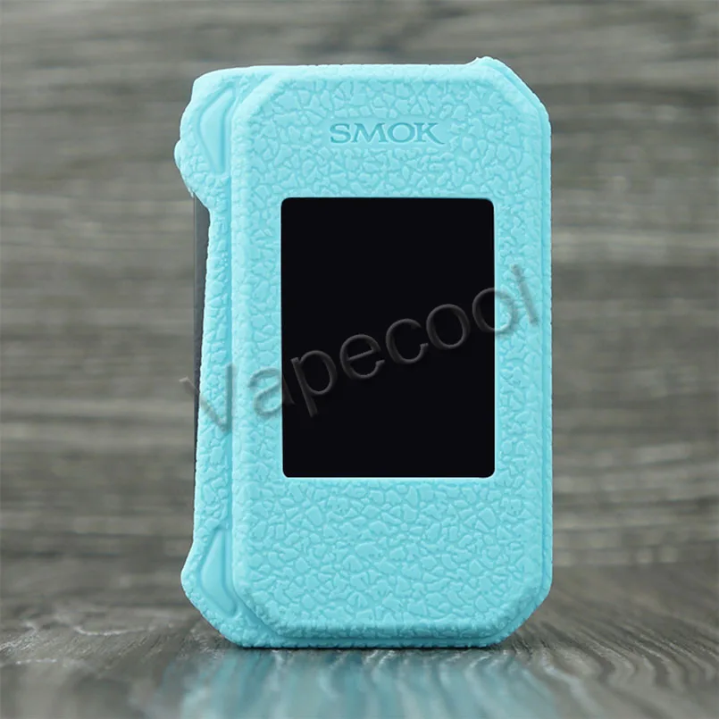 Силиконовый чехол кожи для электронных сигарет SMOK G-PRIV 2 Luxe Edition 230 Вт Box Mod и силиконовой крышкой Warp рукав Non-slip подходит Vape электронных сигарет SMOK GPRIV 2 - Цвет: Tiffany blue