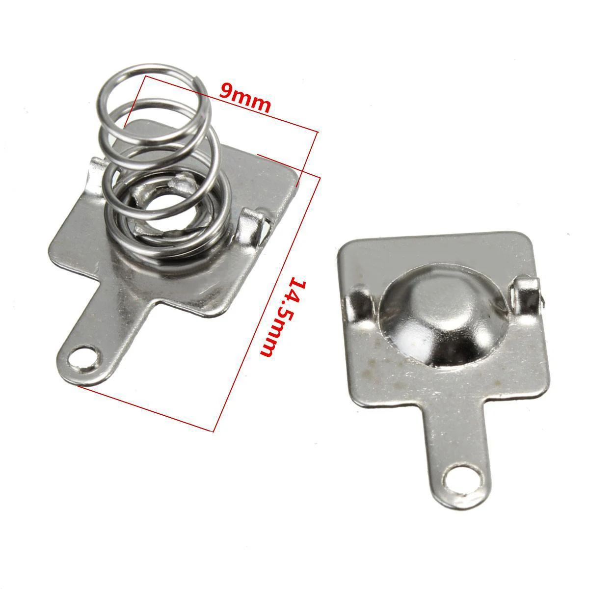 10 Pairs Silver Battery Spring Contact Plate Replacement 14.5 * 9mm For AA AAA Batteries
