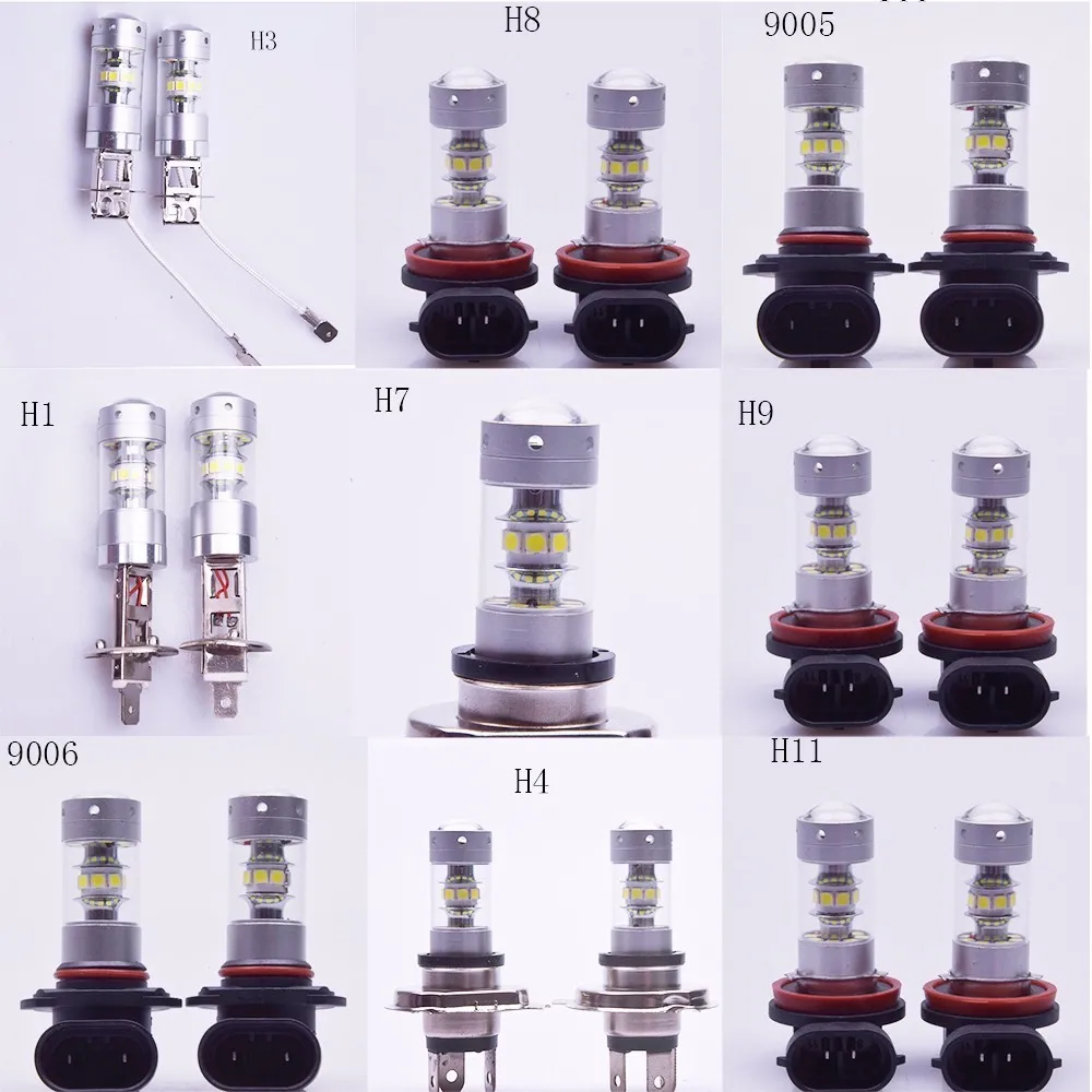 2x140 Вт 1200lm чип H1 H3 H7 H8 H9 H11 H4 9005 9006 led fendinebbia 12v Авто La фар для 5500 K