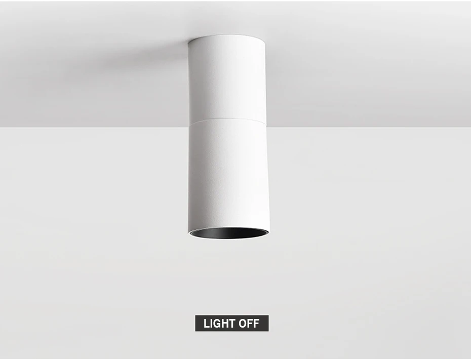 [DBF] белый корпус 360 градусов вращающийся поверхностный монтаж потолочный светильник 7 Вт 12 Вт регулируемый угол светодиодный потолочный