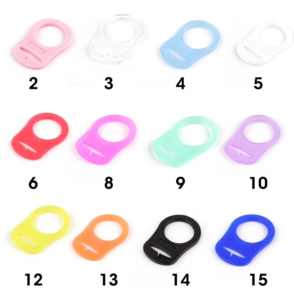 Pacifier Adapter Pacifier Clips Accessories Chain Holder silicone Beads DIY Necklace Tool 10Pcs/lot pacifier chain pacifier clip pacifier accessories