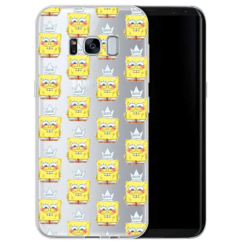 Губка Боб Квадратные Штаны ТПУ для Samsung Galaxy A3 A5 A7 J3 J5 J7 2016 2017 A9 A8 Мягкий силиконовый