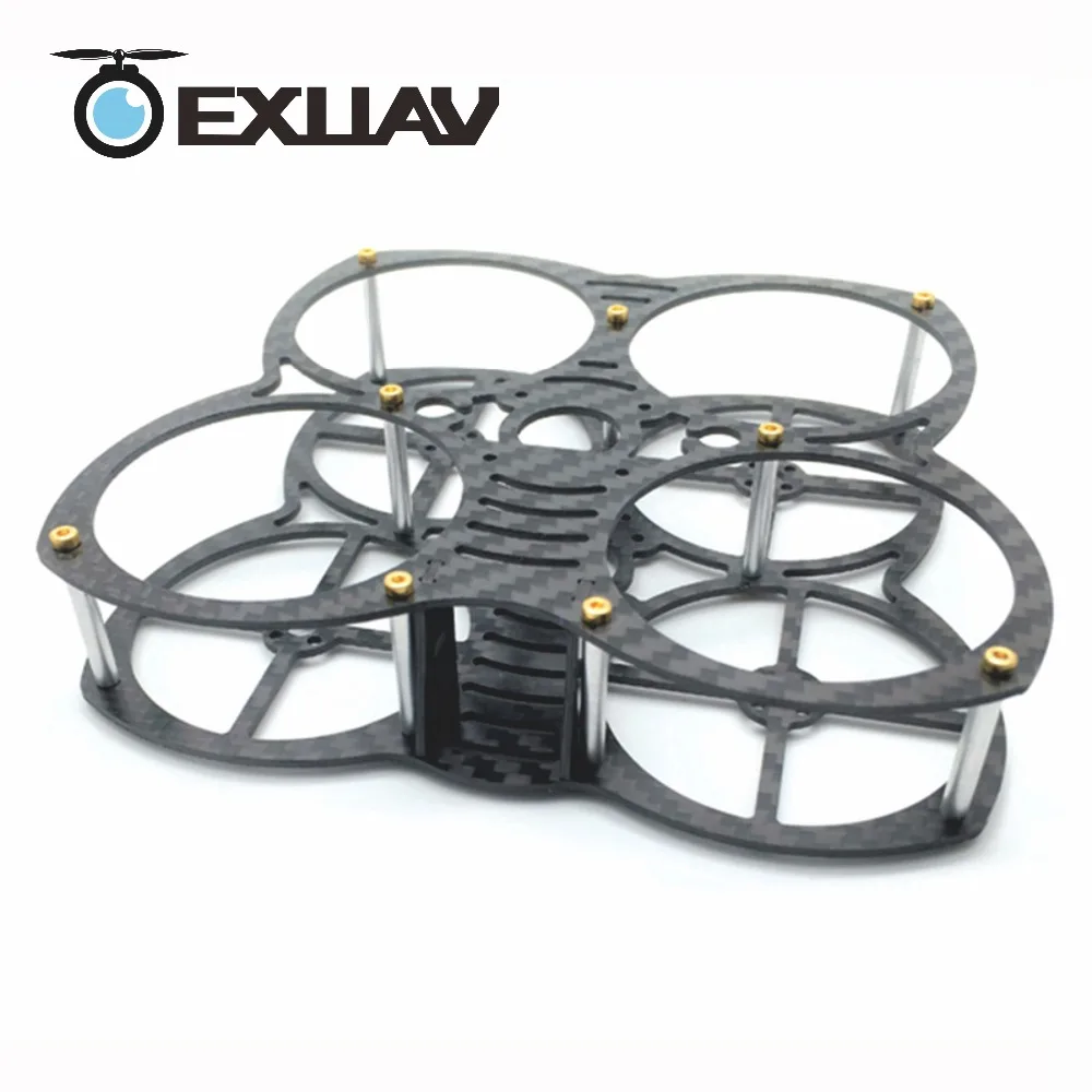 Exuav мини-бабочка 90 мм Колесная база 1.5 mmThickness углерода Волокно FPV-системы Racing Drone