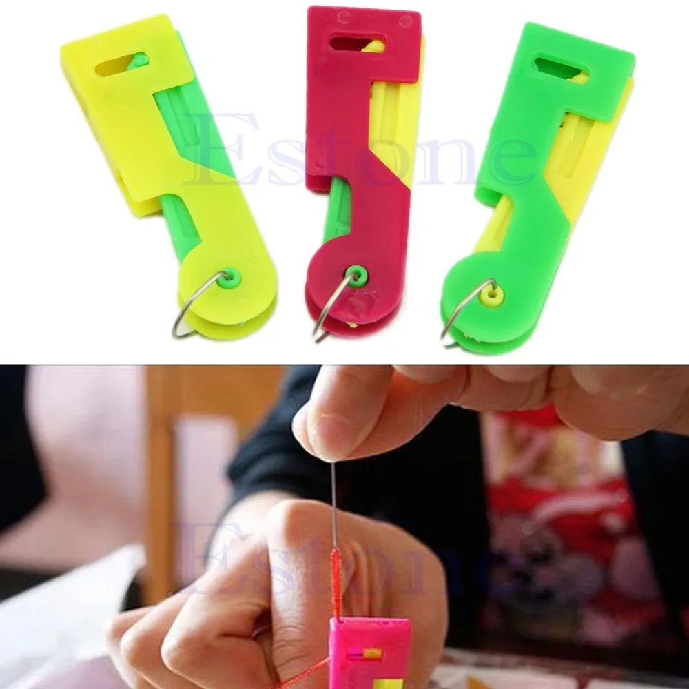 2Pcs Elderly Use Automatic Needle Threader Thread Guide Elder Use