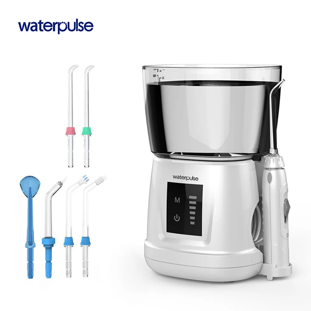 

Waterpulse V700PLUS Water Flosser 1000ml Capacity Oral Irrigator Dental Tooth Floss Tool Oral Irrigation Oral Hygiene 6pcs tips
