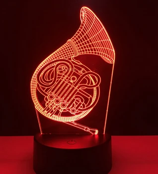 

Musical Saxophone LED Night Light USB 3D Lamp 7 Colors Sensor Touch Musical Table Lamp Acrylic Discoloration Atmosphere Lamp