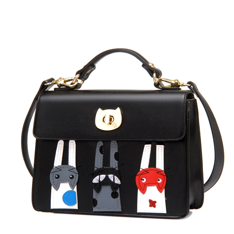Women's cross-body handbag female bag small casual PU bags cartoon shoulder bag