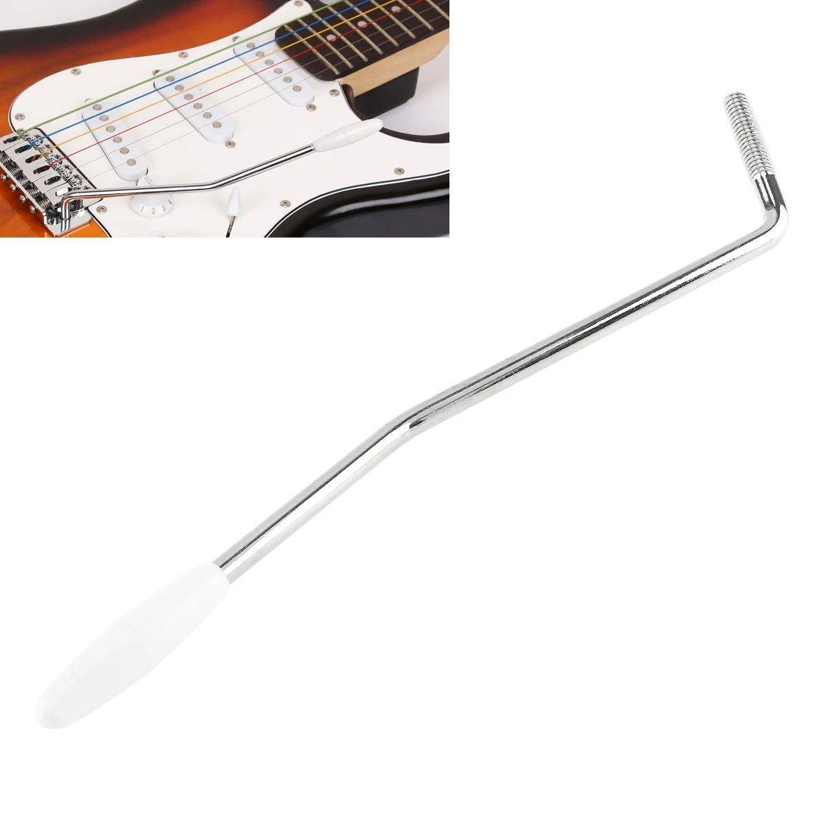 

Silver 6mm Tremolo Arm Whammy Bar Vibrato Steel For Electric Guitar
