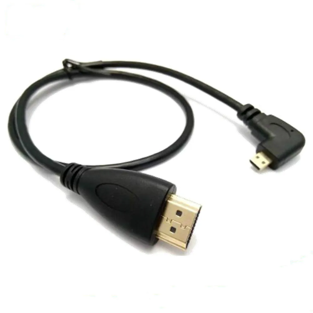 

Micro HDMI Cable Left Angled 90 Degree Micro HDMI to HDMI Cable for Digital camera and phones tablets 50cm/150cm