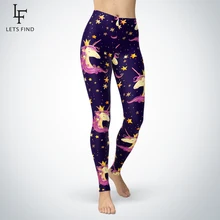 Новые женские леггинсы с эффектом пуш-ап, корона, единорог, трендовые товары размера плюс, штаны для фитнеса, модные красивые леггинсы с рисунком единорога