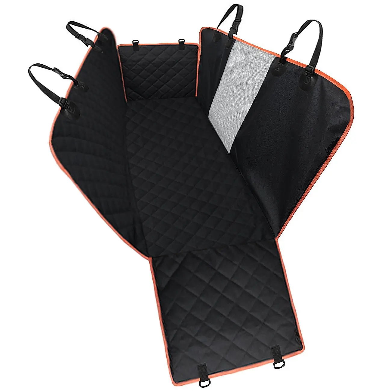 

Dog Pet Car Seat Cover Mesh Window Waterproof Nonslip Hammock Convertible Scratch Proof Side Flaps Machine Washable PD011