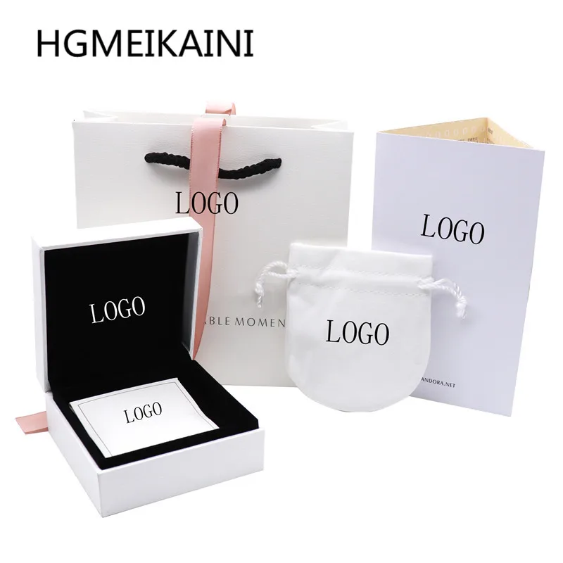 

Pan's original new 925 sterling silver logo 1:1 group accessories sales ki women's fashion DIY jewelry party gift box