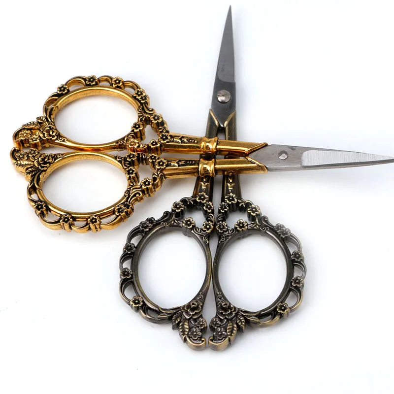 

1PC Stainless Steel European Vintage Floral Scissors Sewing Shears DIY Tools Jy20 19 Dropship