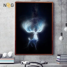 NOOG Nordic Watercolor Poster Animal Deer Digital Canvas Printing Wall Art Number By Print Decoration For The Living Room