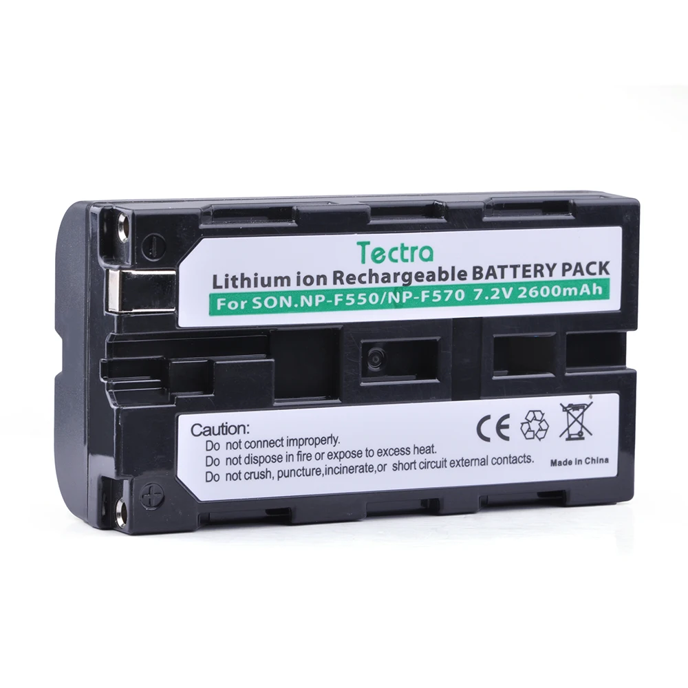Аккумулятор Tectra 2600 мач батарея NP F550 NPF550 NPF570 для Sony |camera battery|np-f960 np-f970battery for camera |